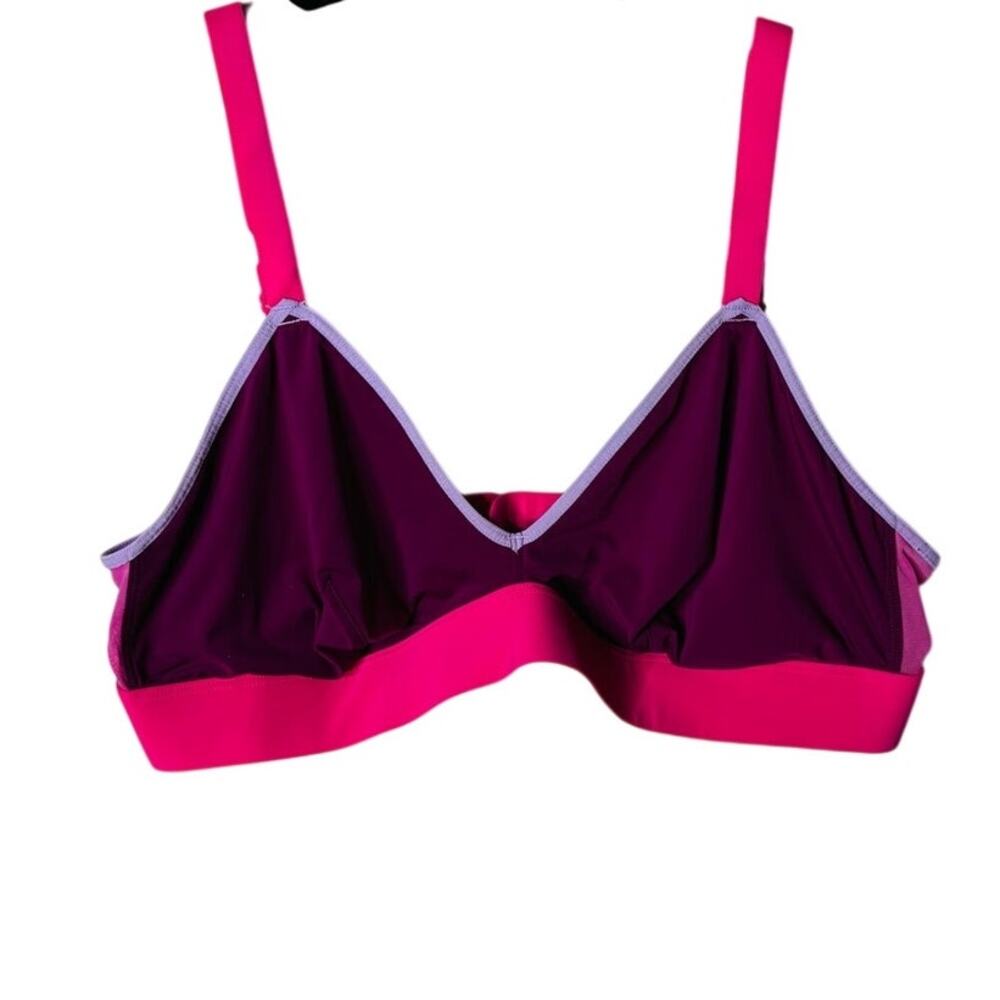 Parade Colorblock Plunge Bralette Hot Pink Purple Lilac XL